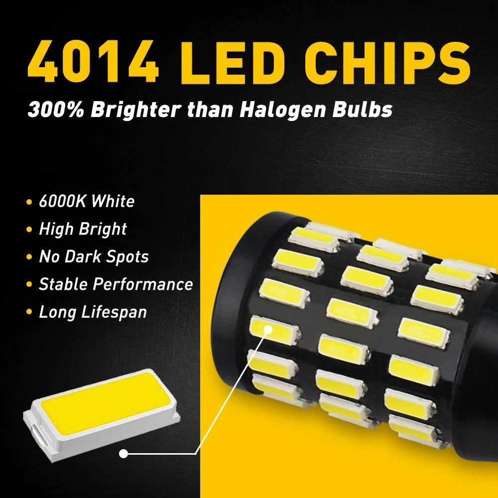 2x T15 921 W16W LED Reverse Backup Light Bulb for CANBUS (6000K White)