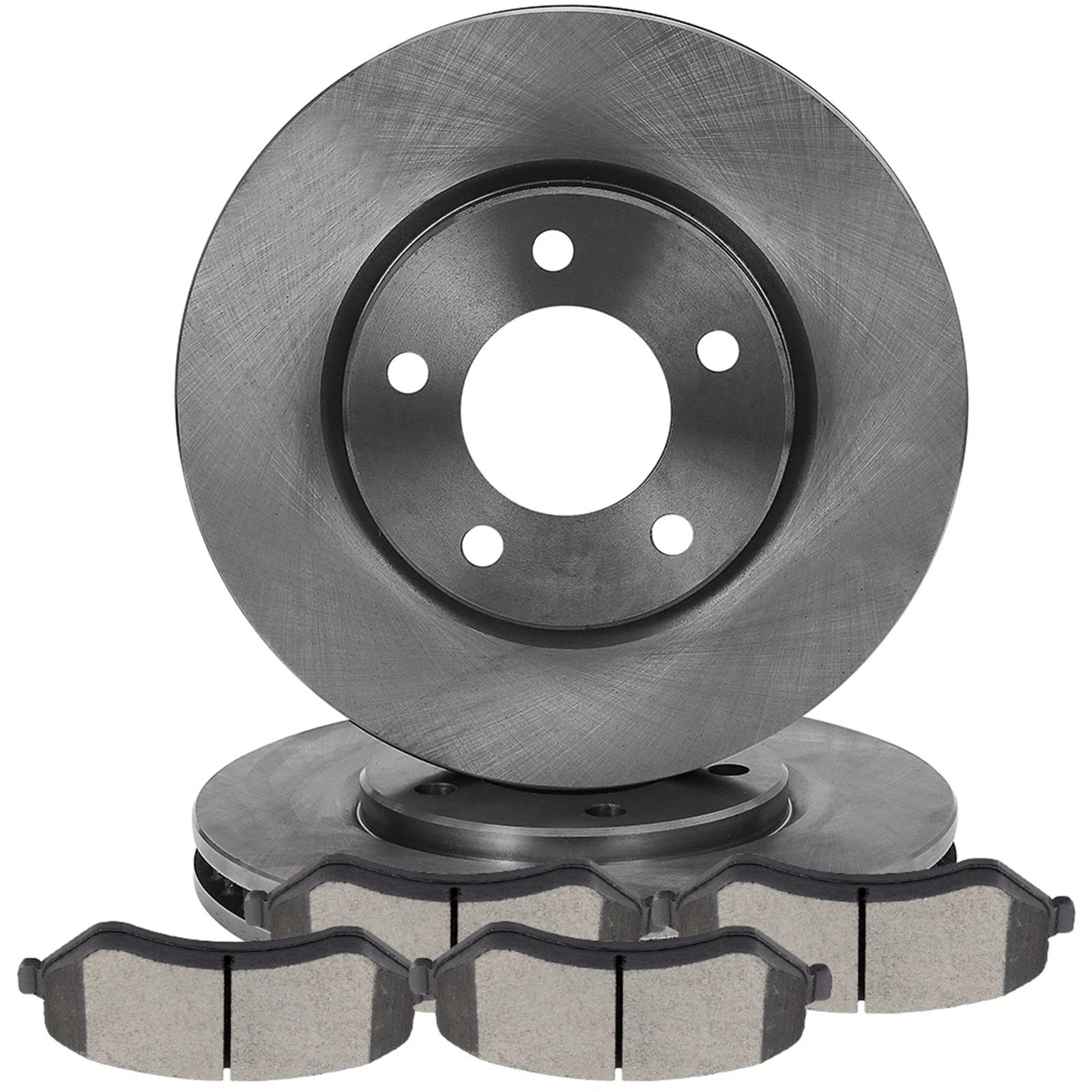 Front Brake Rotors + Pads for Dodge Grand Caravan, Chrysler Voyager (2003–2007)