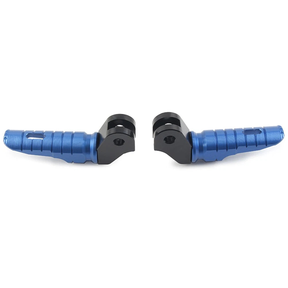 2X CNC Front Foot Pegs for Triumph T100 T120 (2016–2022) Blue Aluminum