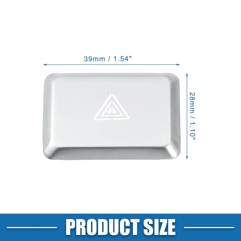 Dashboard Hazard Button Cover Trim for Honda Civic (2022–2023) Aluminum Silver Tone