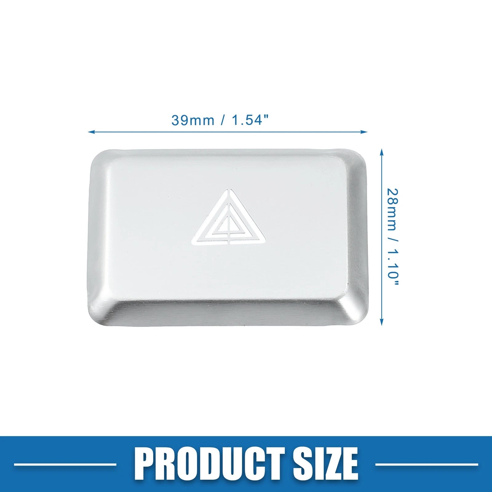 Dashboard Hazard Button Cover Trim for Honda Civic (2022–2023) Aluminum Silver Tone