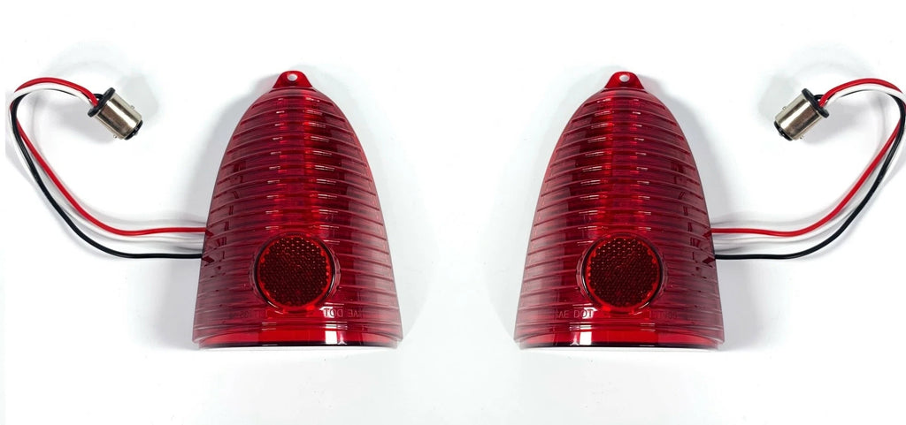 LED Tail Light Lenses Insert Pair Replacement for Chevrolet Bel Air (1955–1957)