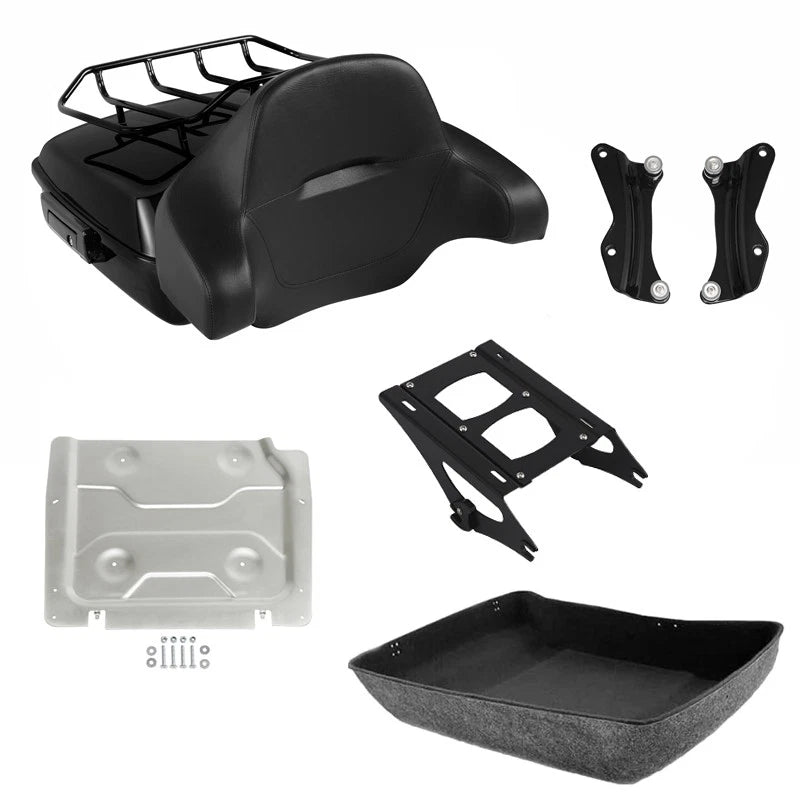 Chopped Trunk Backrest Mount Rack Docking Hardware for Harley Touring (2014–2026)