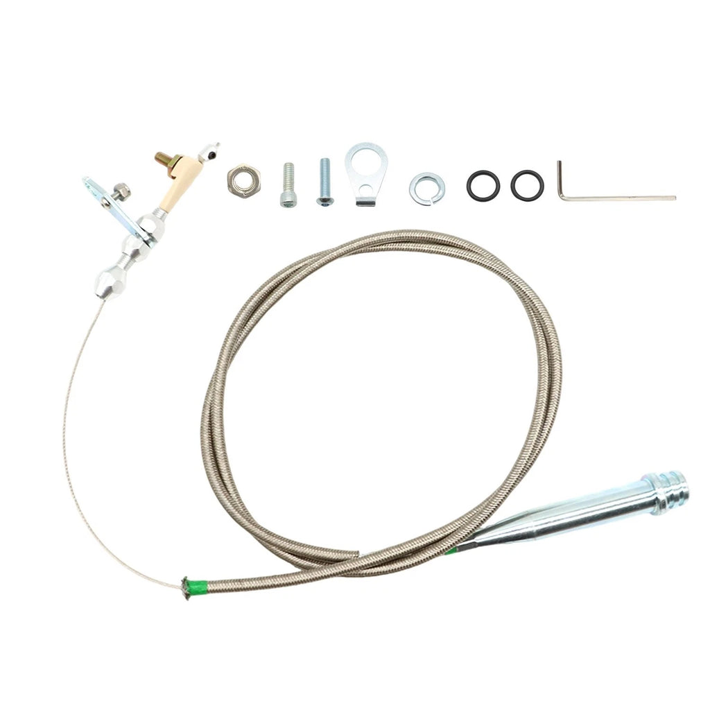 Kick Down Cable for GM TH350 (Braided Stainless Sleeve)