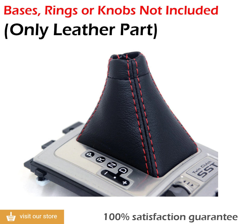 Automatic Shift Boot Cover for Mitsubishi Lancer (2008–2016) Red Stitch