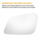 Left Side Heated White Mirror Glass for BMW 2 3 4 5 6 7 Series 