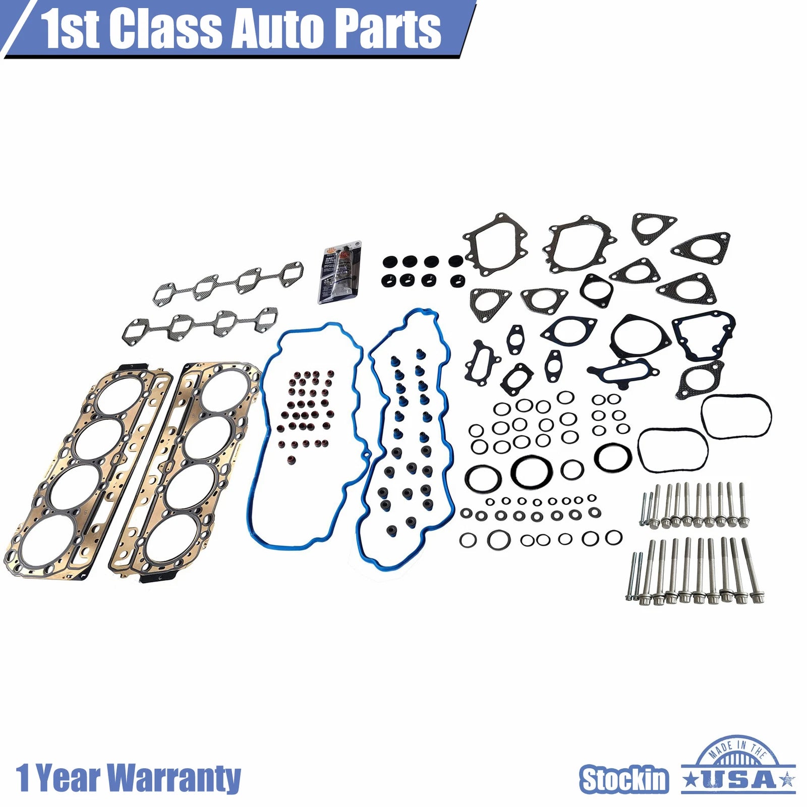 Head Gasket Bolts Set for Chevy Silverado 2500HD, Sierra GMC 6.6L (2001–2010)