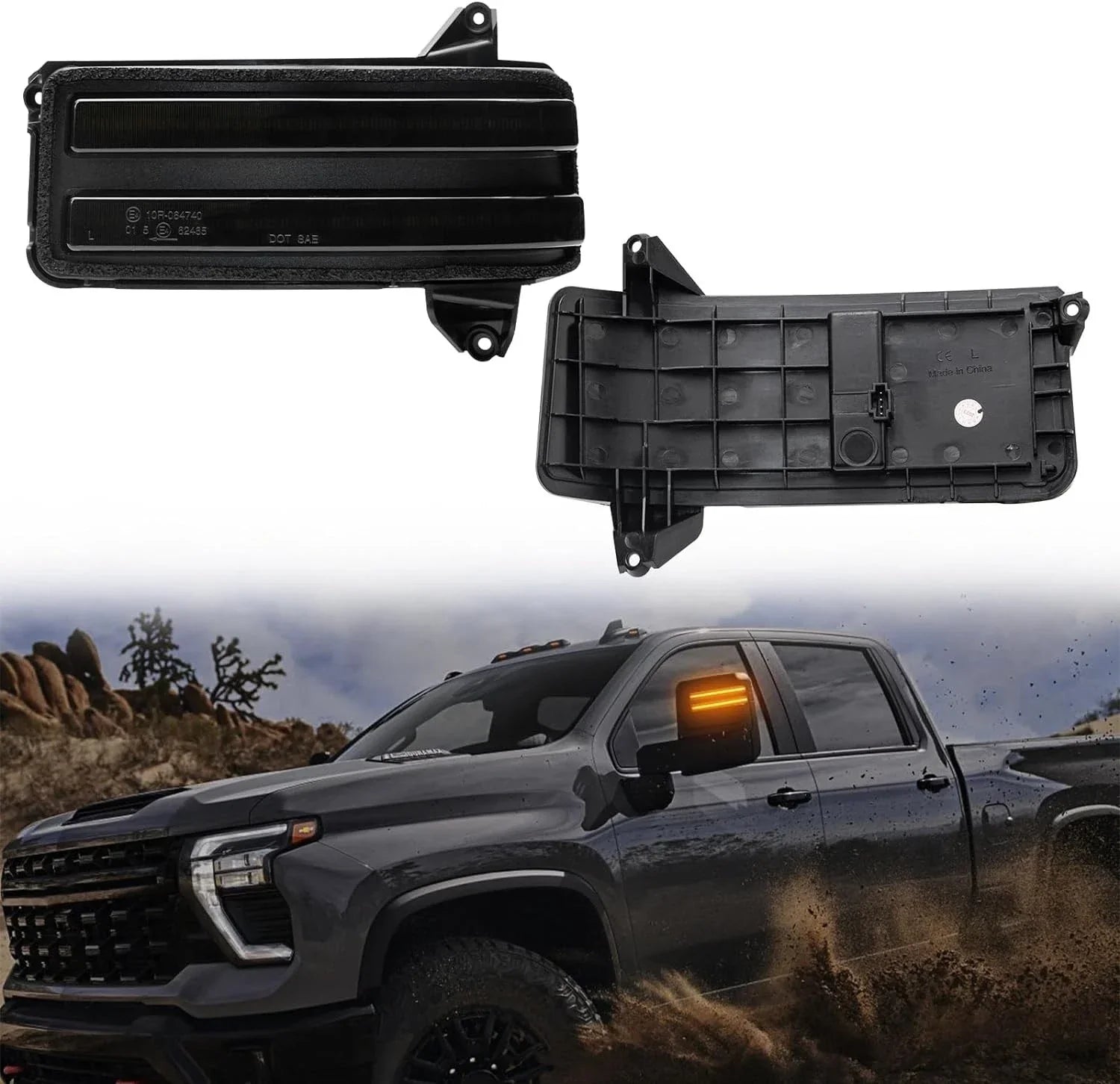 Smoked LED Side Mirror Blinker Light for GMC Sierra 2500HD/3500HD (2020–2020)