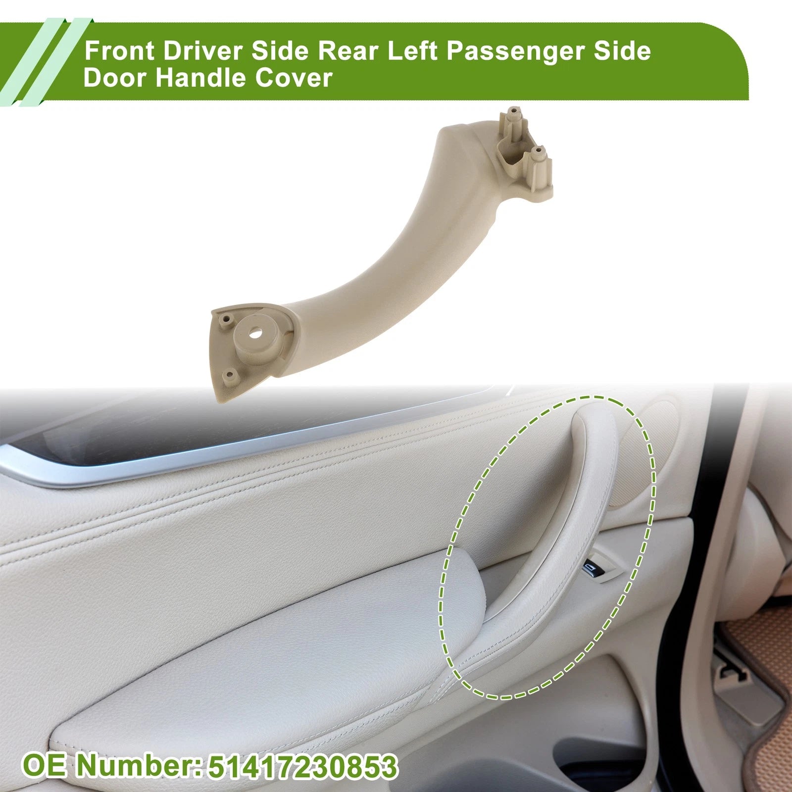 Door Panel Handle Pull Trim Cover for BMW E90 (2004–2012) No. 51417230853