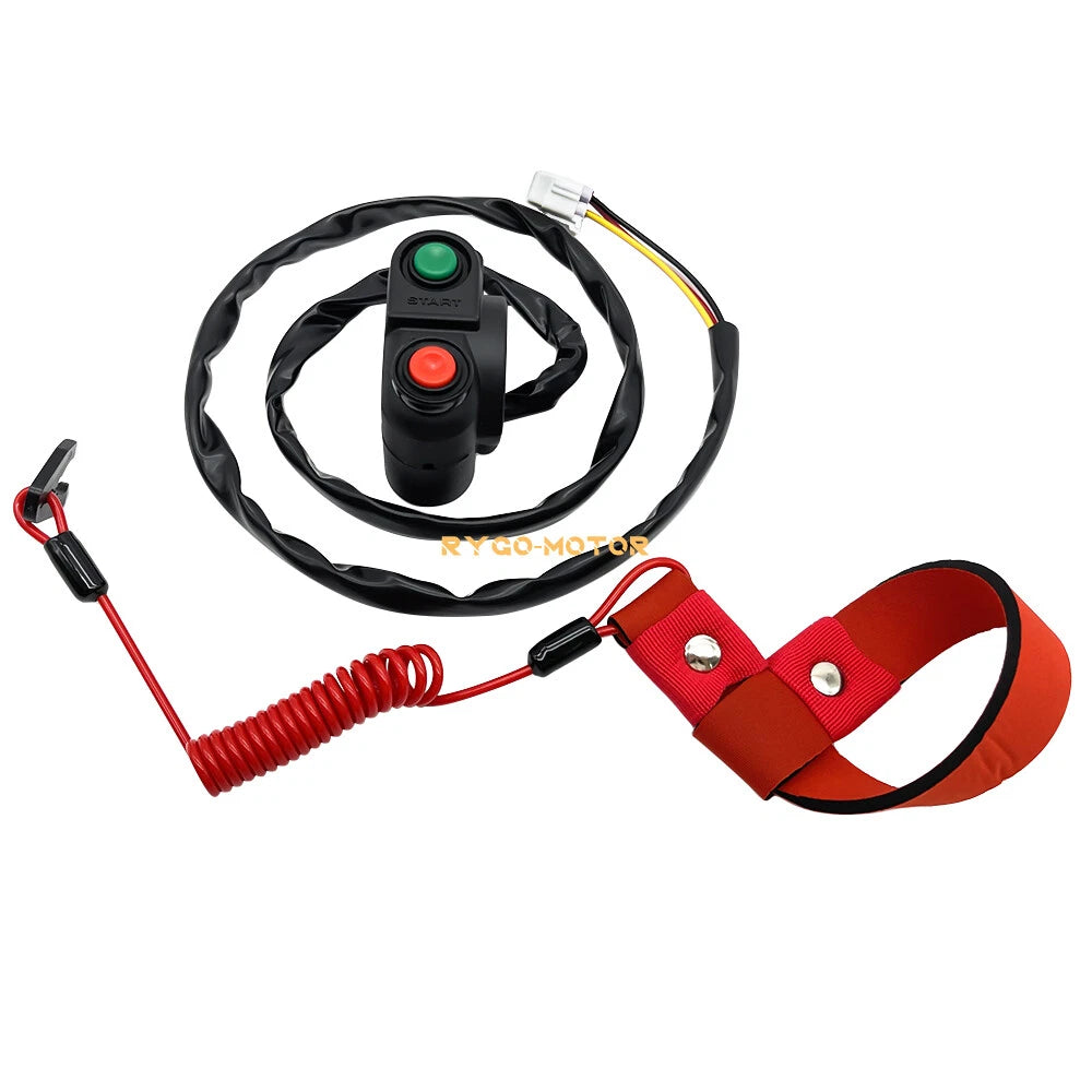 Start Stop Switch with Safety Tether Lanyard for Kawasaki JH750-SS JT750-ST (1995)
