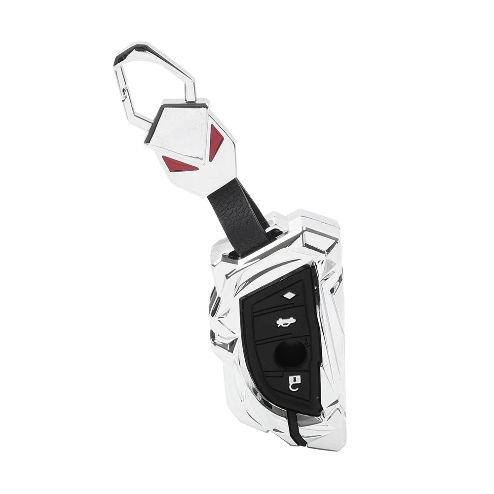 Key Case Cover Fob Shell for BMW 1 2 3 4 5 6 7 8 Series X1 X2 X3 X4 X5 X6 X7 M3 (2011–2023) Silver