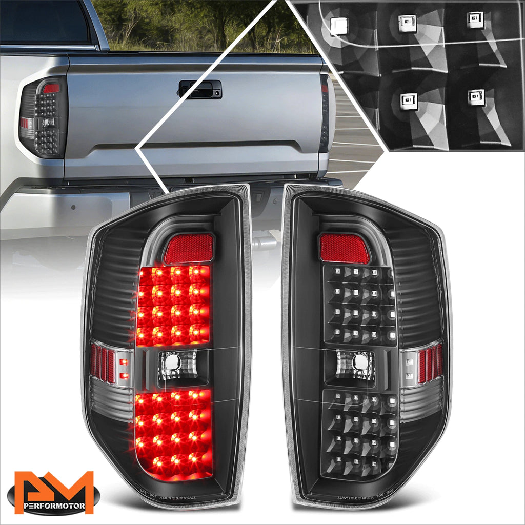 2X Full LED Tail Light for Tundra (2014–2021) Black Housing
