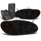 Pair of Smoked Housing Amber Side Headlights for Kia Sephia (1998–2001)