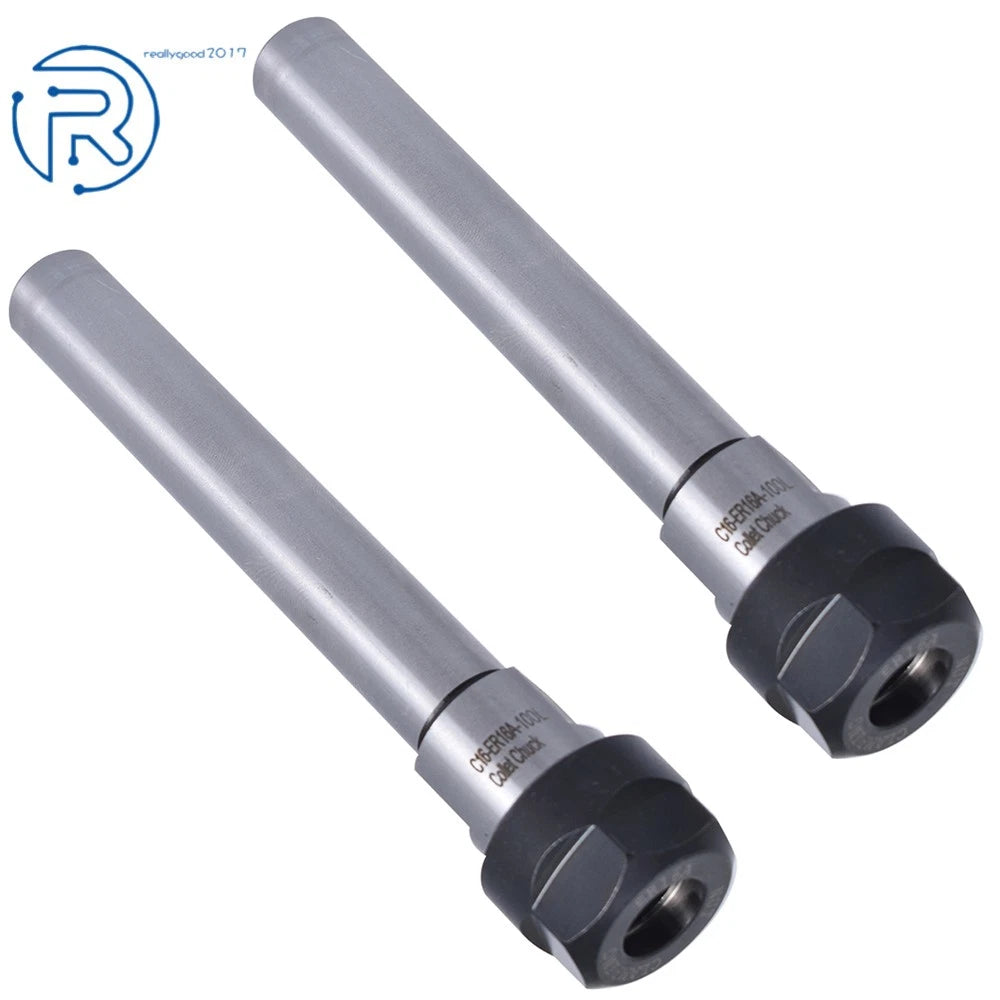 2X ER16 Collet Straight Shank Chuck Tool Holder for CNC Milling C16 100L