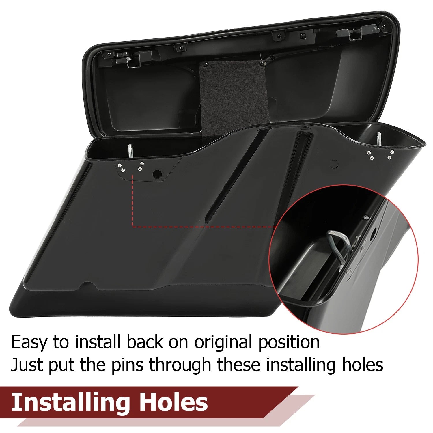 5" Stretched Hard Saddlebags for Harley Touring Road Glide (2014–2024)