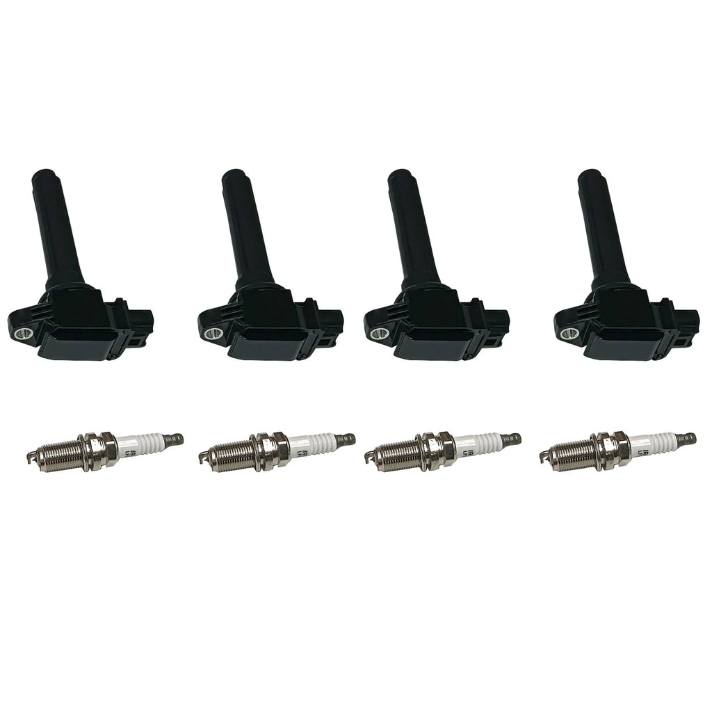 Set of 4 Ignition Coils and Spark Plugs for Mitsubishi Outlander (2014–2019)