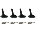 Set of 4 Ignition Coils and Spark Plugs for Mitsubishi Outlander (2014–2019)