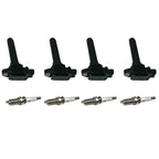 Set of 4 Ignition Coils and Spark Plugs for Mitsubishi Outlander (2014–2019)