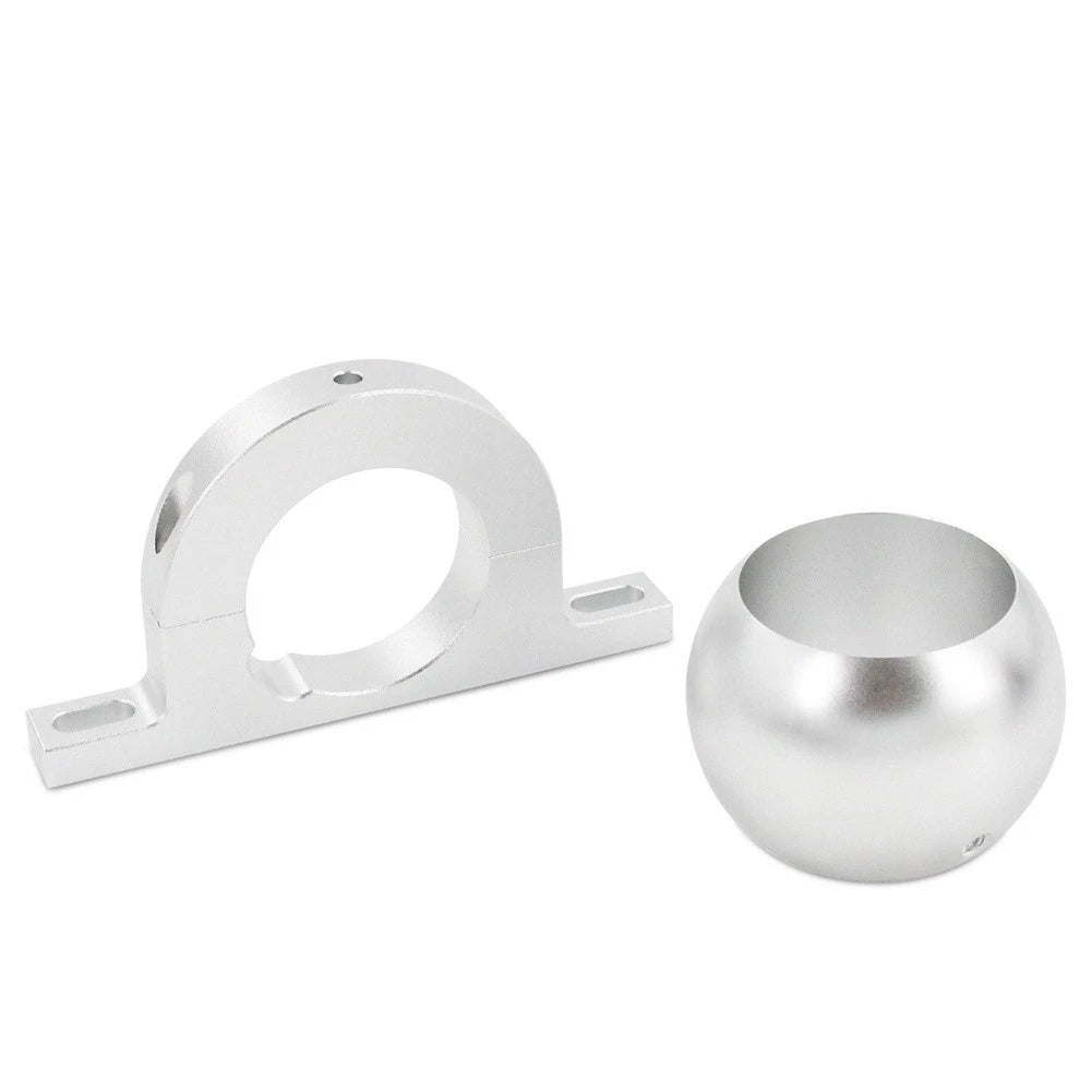 Steering Column Floor Mount for 2 Inch Swivel Base Key Lock (Polished Aluminum)