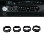 AC Climate Control Knob Trim for Toyota Tacoma (2016-2023) Black