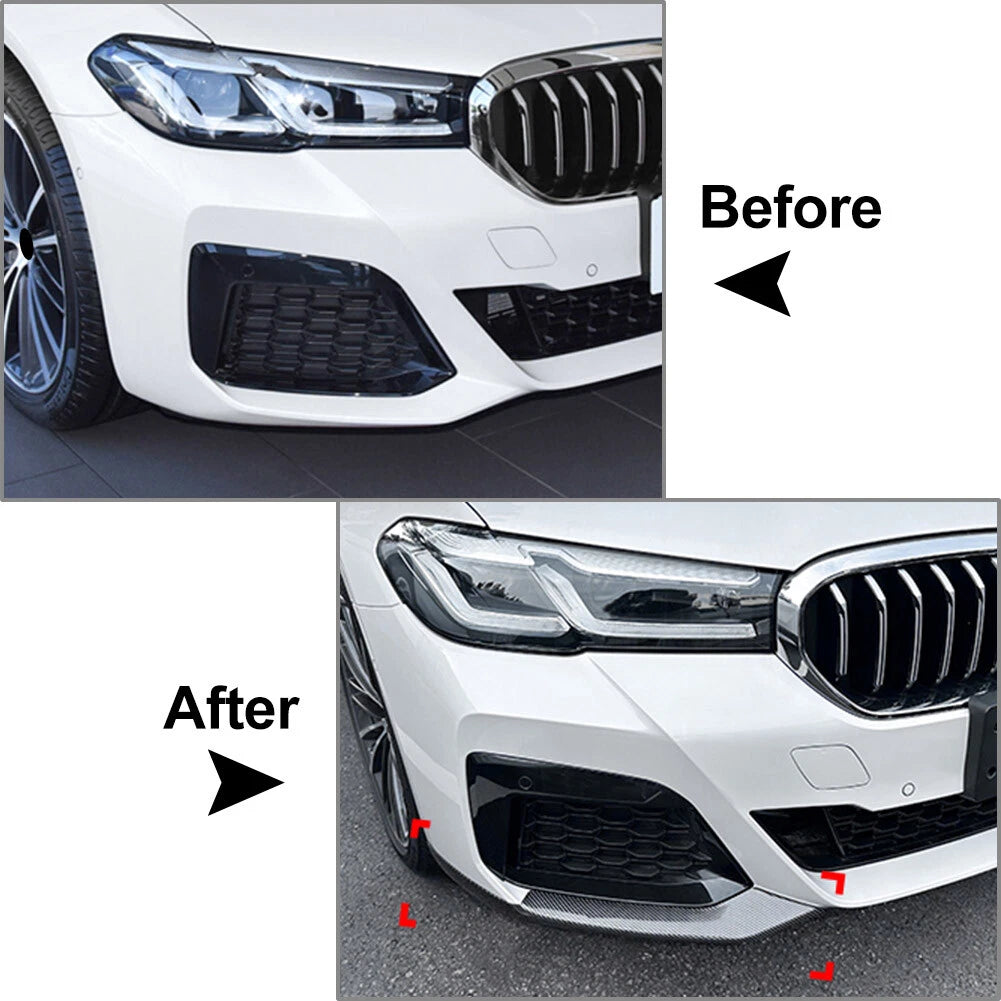 Front Bumper Lip Wrap Corner Protector for BMW 5 Series G30 G31 G38 (2021–2023)