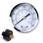 Pressure Gauge 0-14 Bar 1/4" NPT Tester Tool Replacement