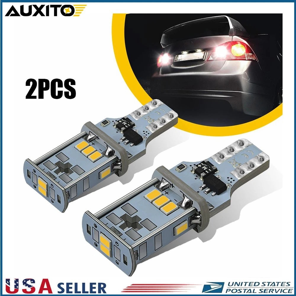 2X 921 T15 LED 6000K Reverse Backup Light Bulb for Toyota GMC (CANBUS)