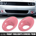 2pcs ABS Front Foglight Covers Trim for Dodge Challenger (2015–2020) Pink