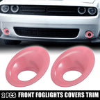 2pcs ABS Front Foglight Covers Trim for Dodge Challenger (2015–2020) Pink