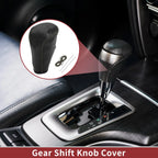 Gear Shift Knob Cover for Honda Accord (2008–2012) Pebbled Black Grey Faux Leather
