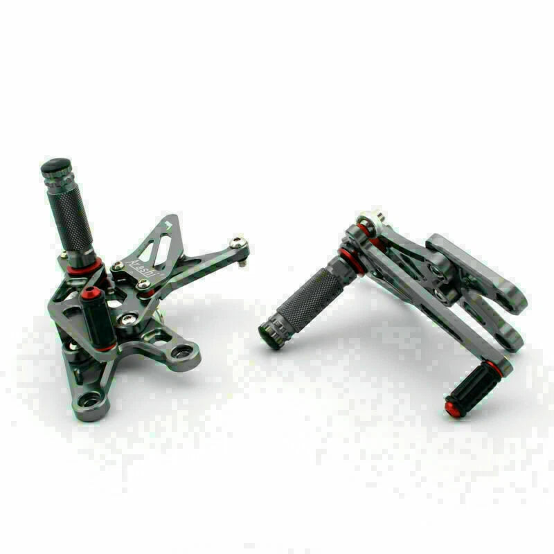 Rearset Foot Pegs for Kawasaki ZX10R (2006–2007) Gray T9