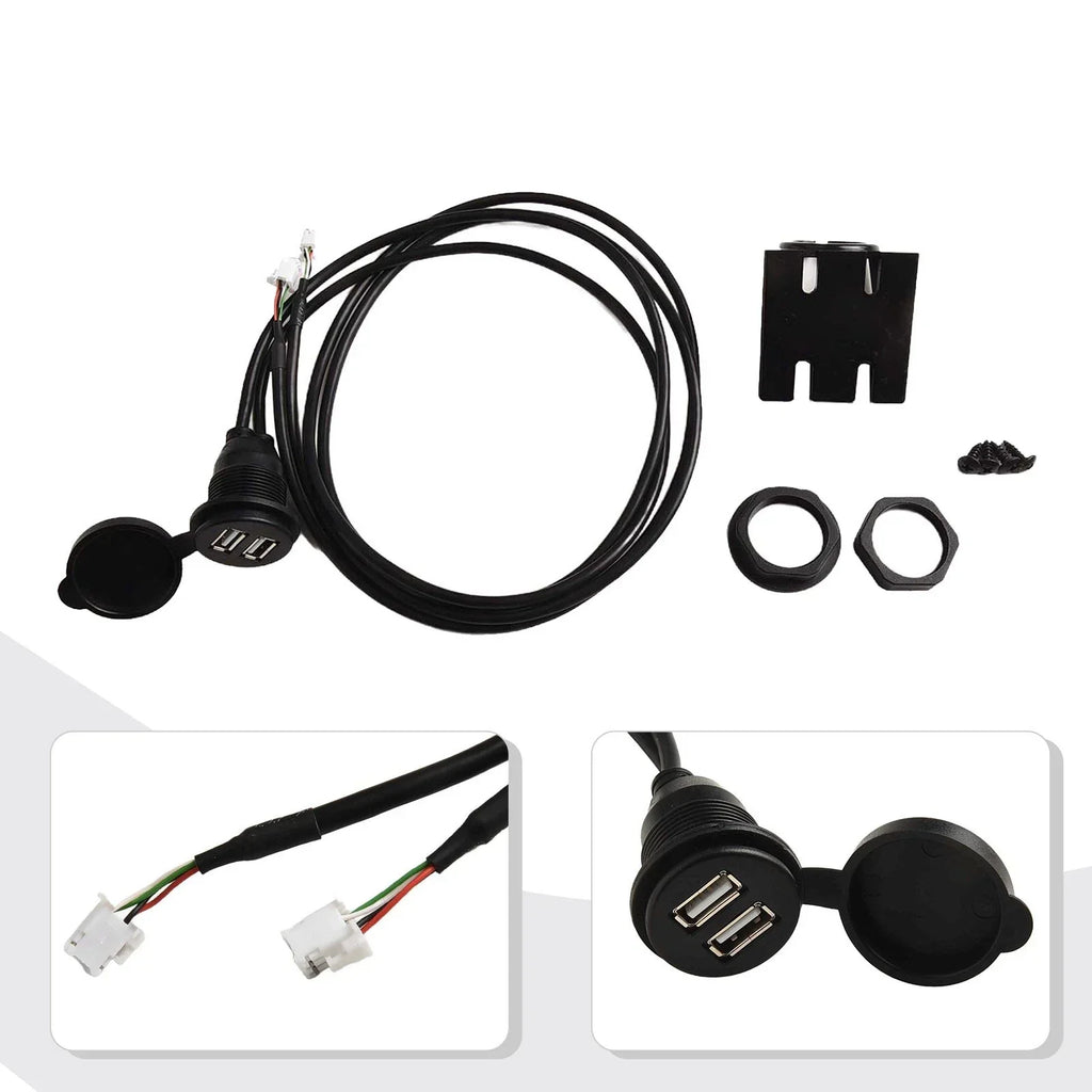 Panel Adapter / 145cm Cable Length / Dual USB Port Flush Mount Car