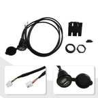 Panel Adapter / 145cm Cable Length / Dual USB Port Flush Mount Car