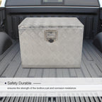 24'' Aluminum Underbody Tool Box for Truck Trailer RV (Lock, Silver)