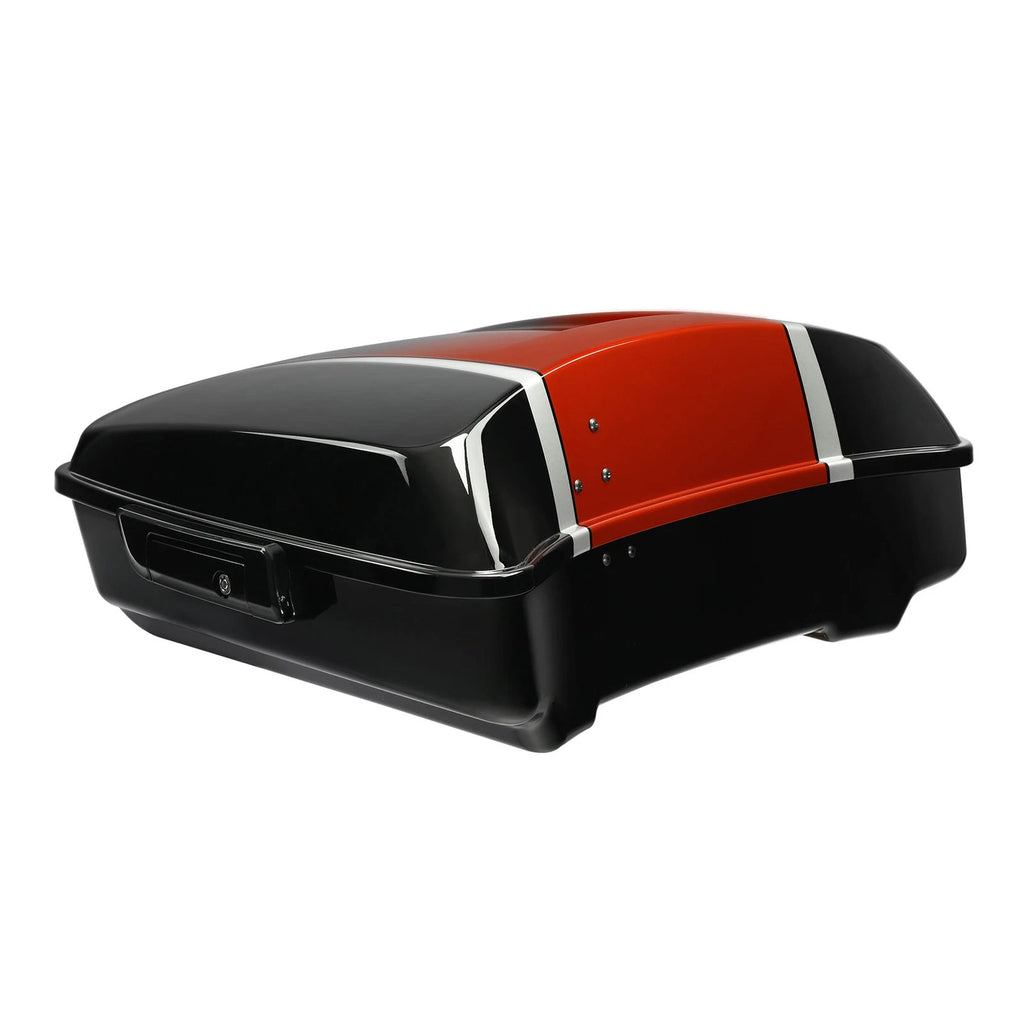 Chopped Trunk for Harley Touring (2014–2025) Sunset Orange/Black Fade