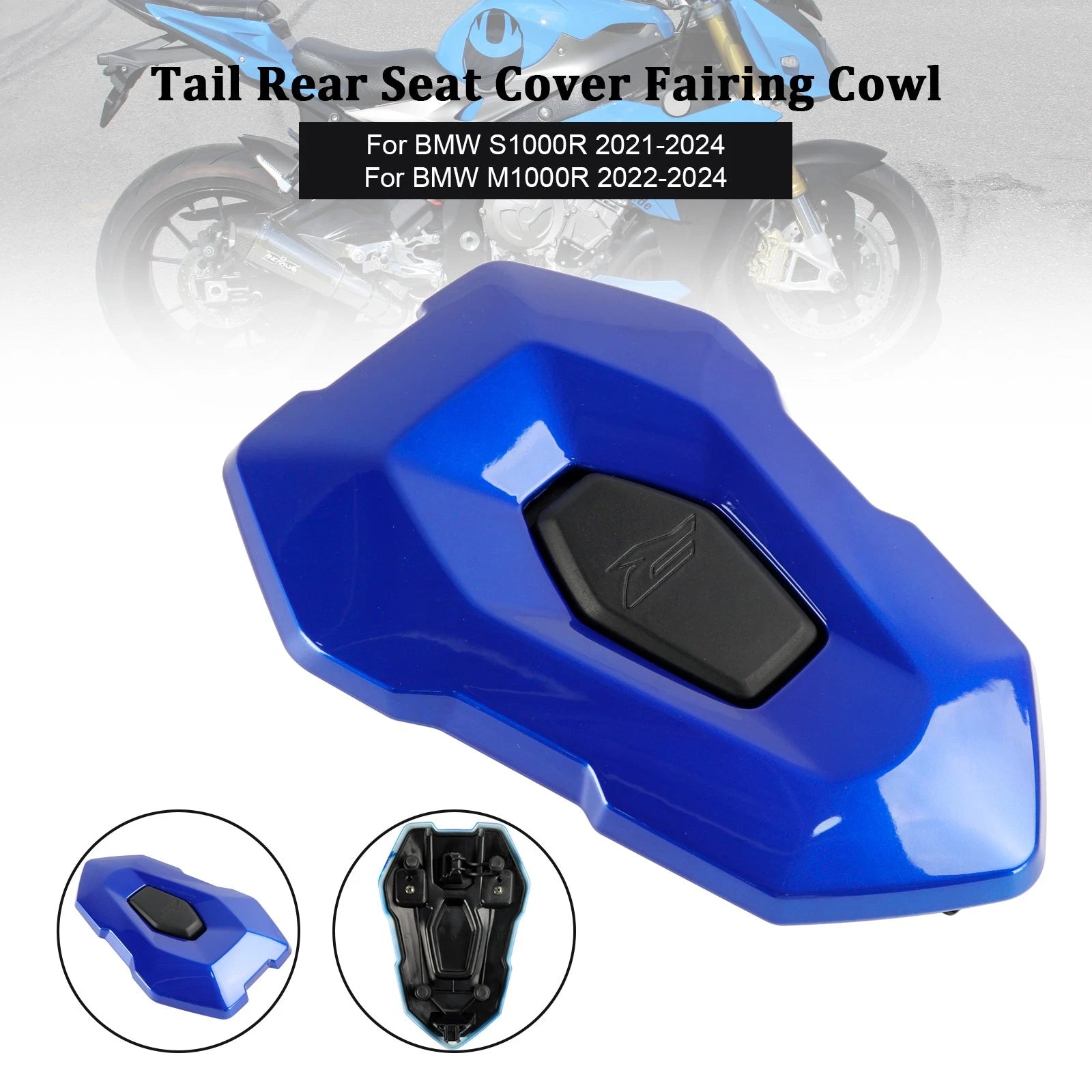 Tail Rear Seat Cover Fairing Cowl for BMW S1000R (2021–2024), M1000R (2023–2024) Blue