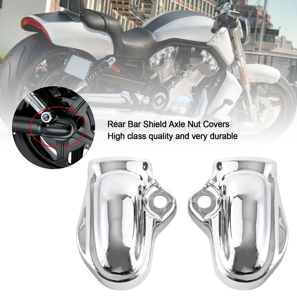 Set of 4 Rear Bar Shield Axle Nut Covers for Harley V-Rod VRSC (2002–2017)