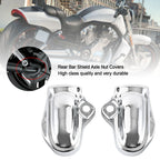Set of 4 Rear Bar Shield Axle Nut Covers for Harley V-Rod VRSC (2002–2017)