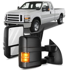 Smoke Turn Signal Tow Mirrors for Ford F250 F350 F450 (1999–2016)