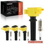 Set of 4 Ignition Coils & Iridium Platinum Spark Plugs for Ford Explorer