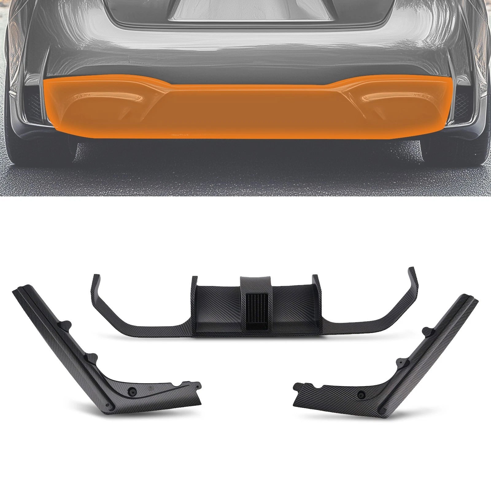 Carbon Style Lower Valance LED for BMW F80 M3 F82 F83 M4 (2015–2020)