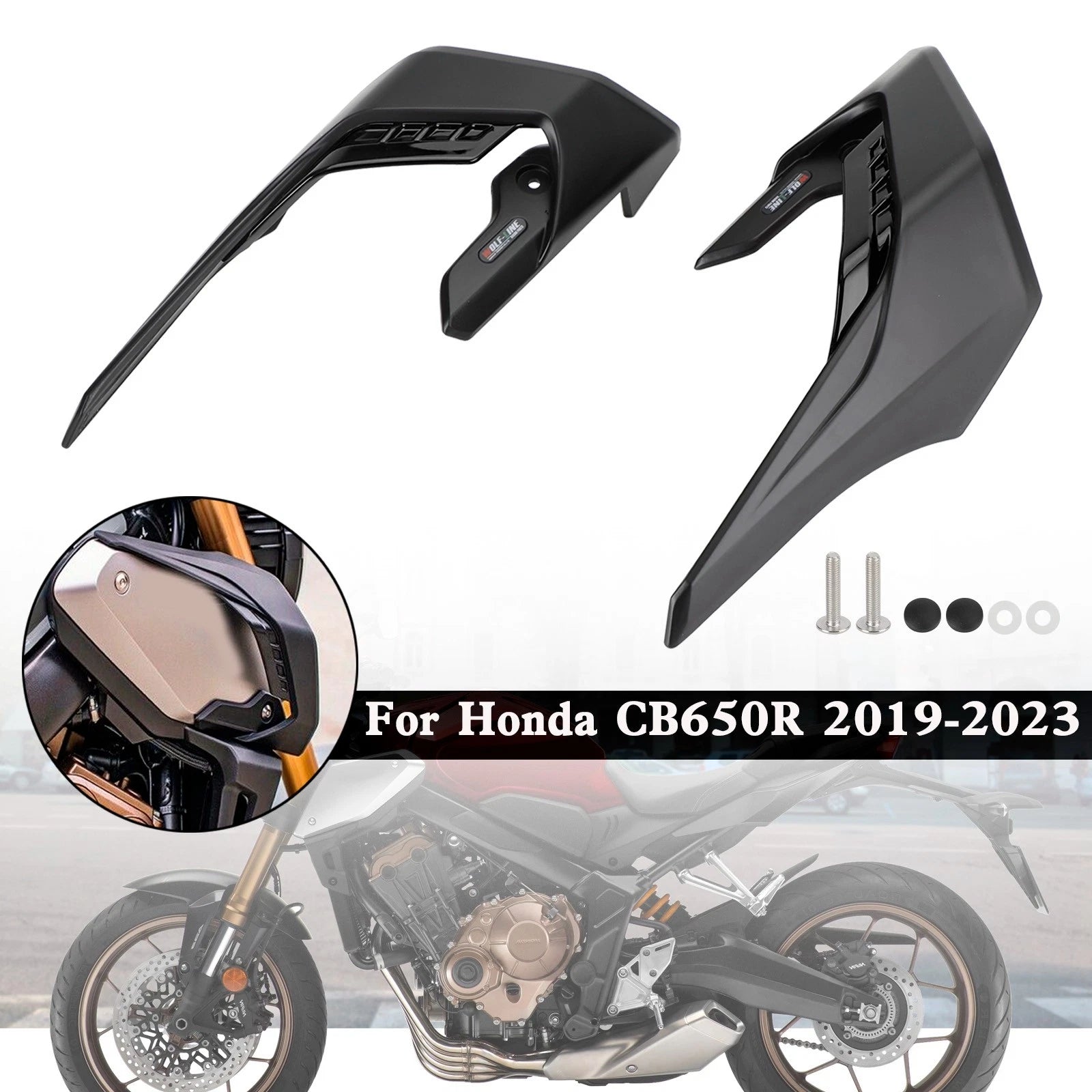 Side Spoilers for Honda CB650R (2019–2023) BLK #3
