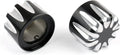 Black CNC Cut Axle Nut Cover for Harley Electra Street Road Glide