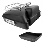 Chopped Trunk Backrest Rack for Harley Touring (2014–2026) Matte Black Chrome