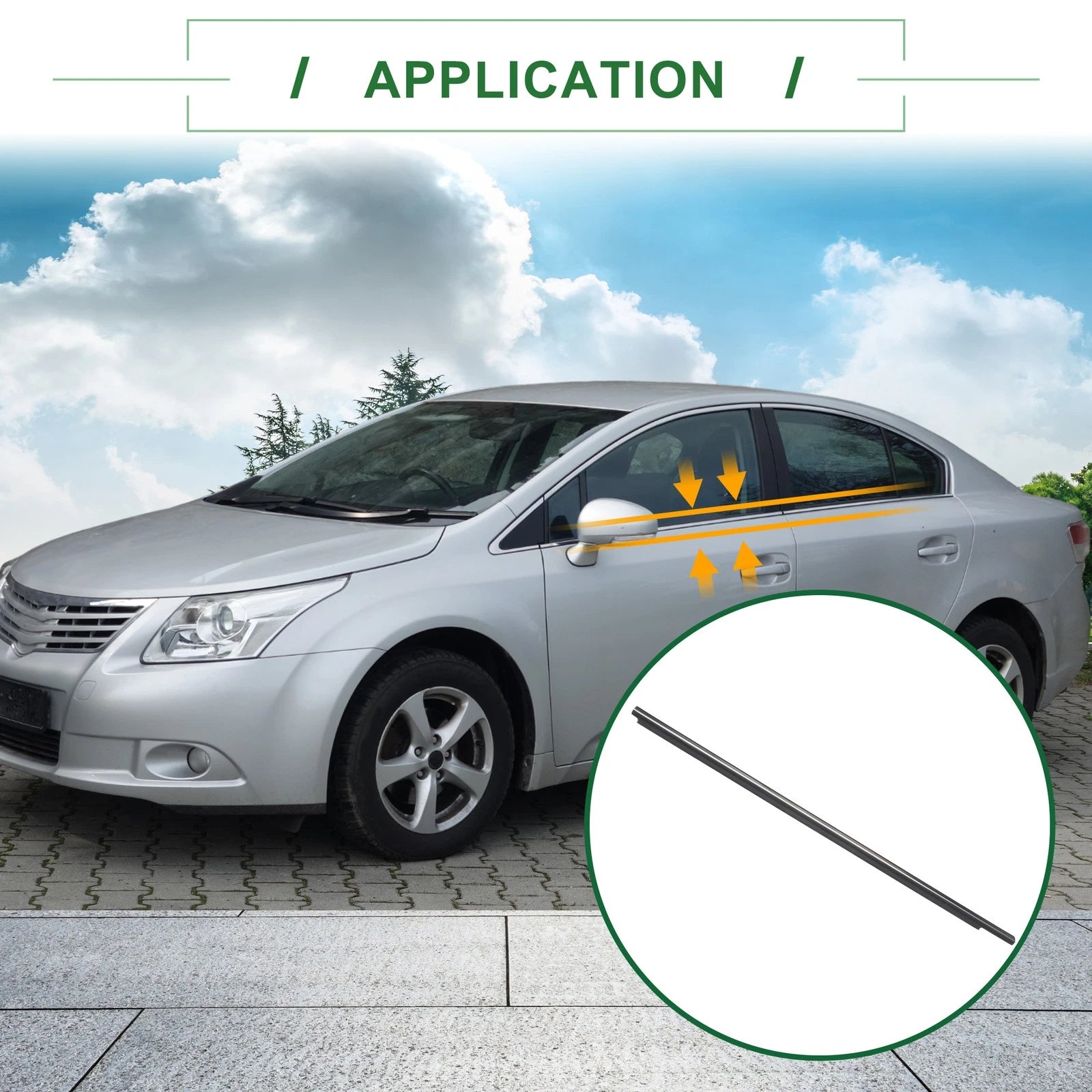 1pc Front Right Weatherstrip Window Seal No. 7571033040 for Toyota Camry (1997–2001)