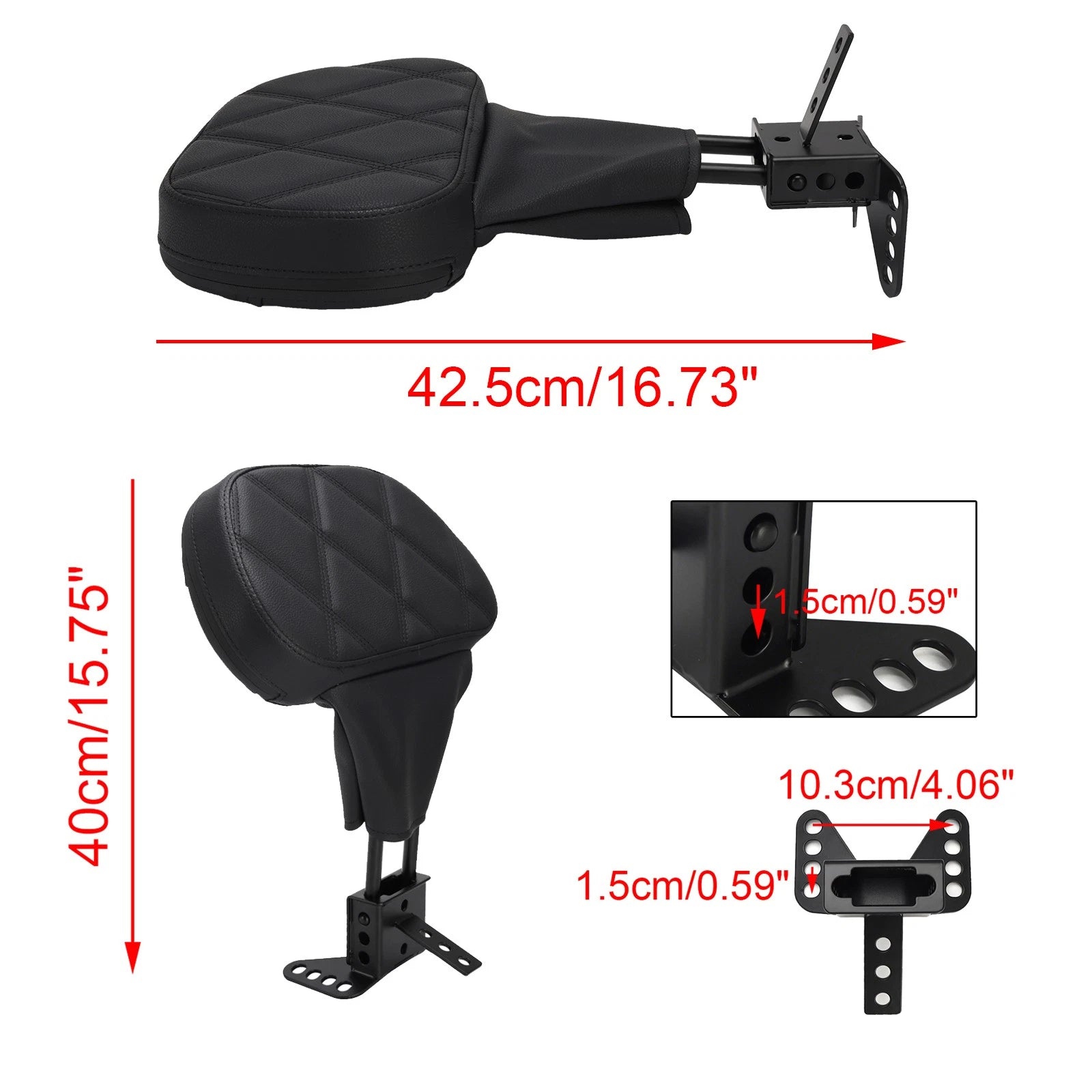 Driver Backrest Pad for Harley Davidson Street Electra Road Glide Road King Tri Glide (1988–2008)