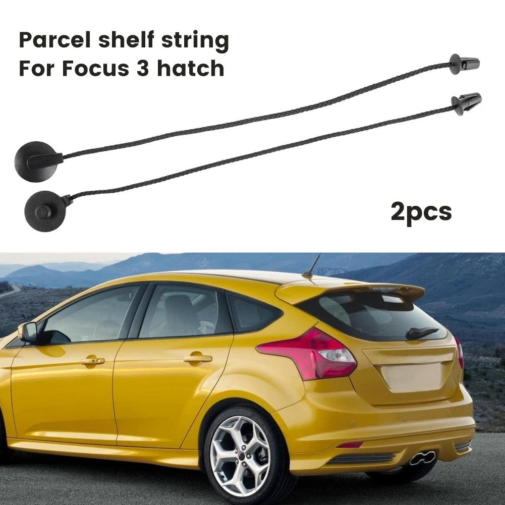2X Black Parcel Shelf Accessories for Ford Focus MK3 (2011–2018)