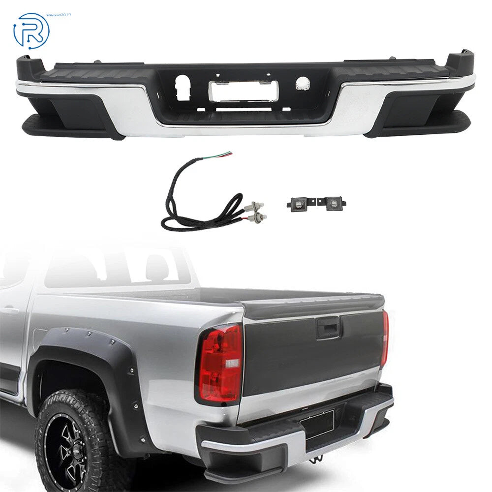 Chrome Rear Step Bumper Assembly for Chevy Colorado GMC Canyon (2015–2021)