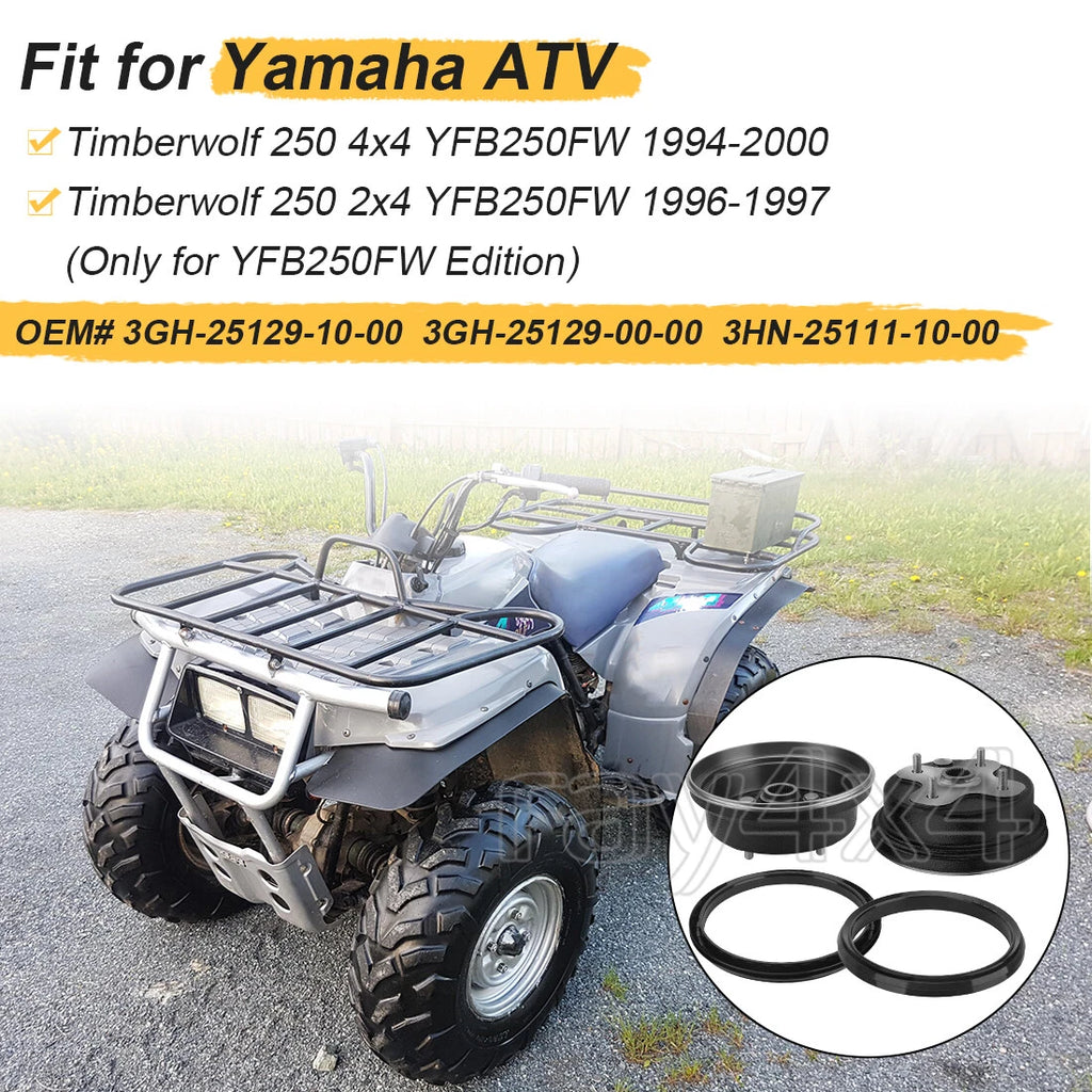Set of 2 Front Wheel Brake Drums & Dust Seals for Yamaha Timberwolf 250 (1992–1998)
