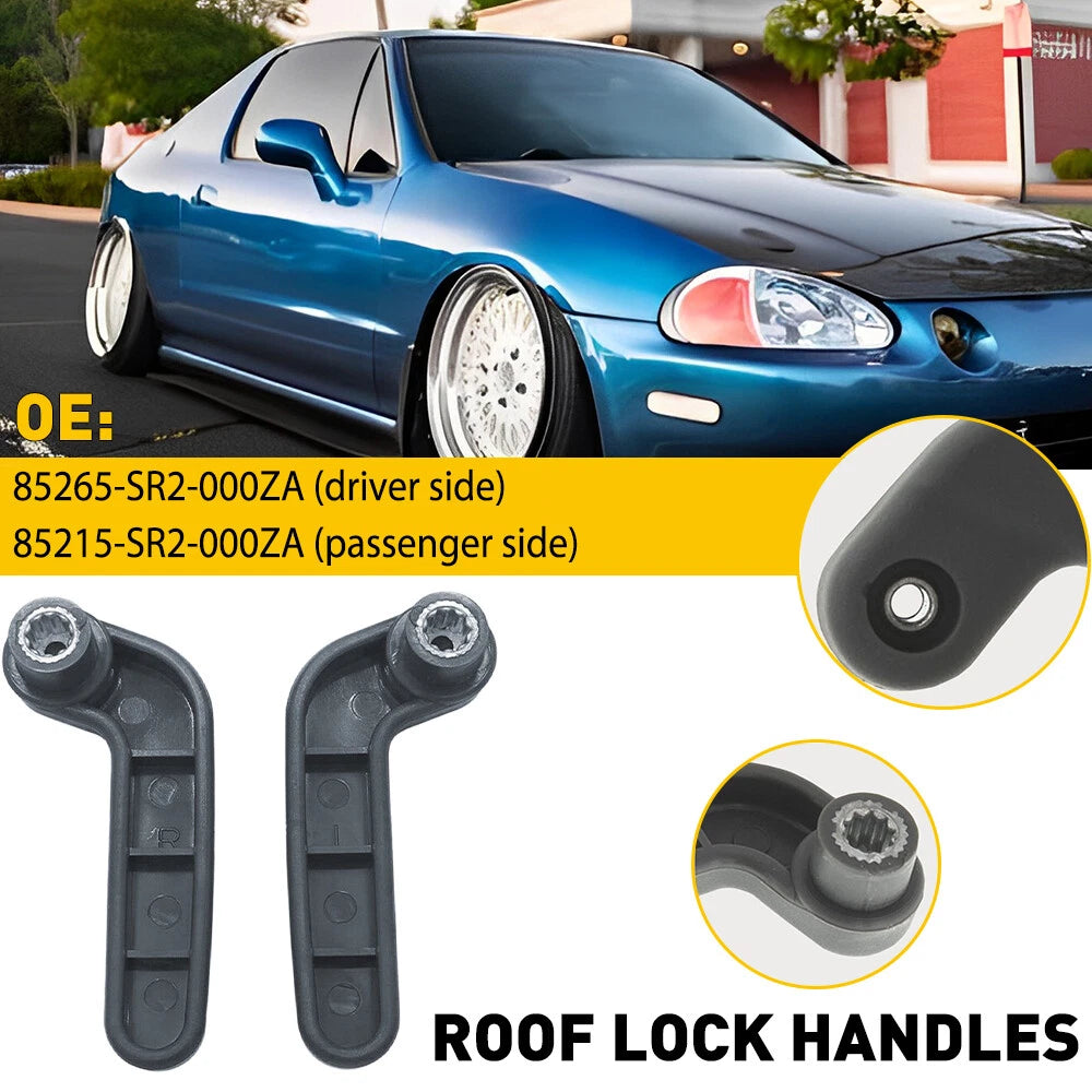 Set of 2 Top Lock Handles for Honda Civic Del Sol (1994–1997)